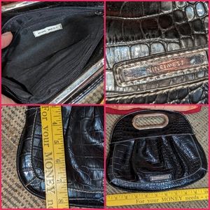 Nine west black clutch bag